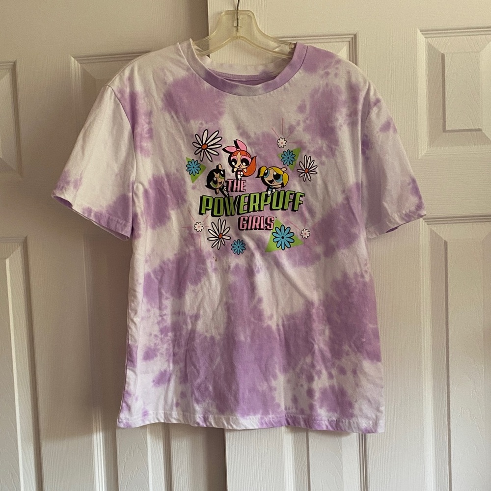 Cartoon Network Powerpuff Girls Purple Tie-Dye T-Shirt